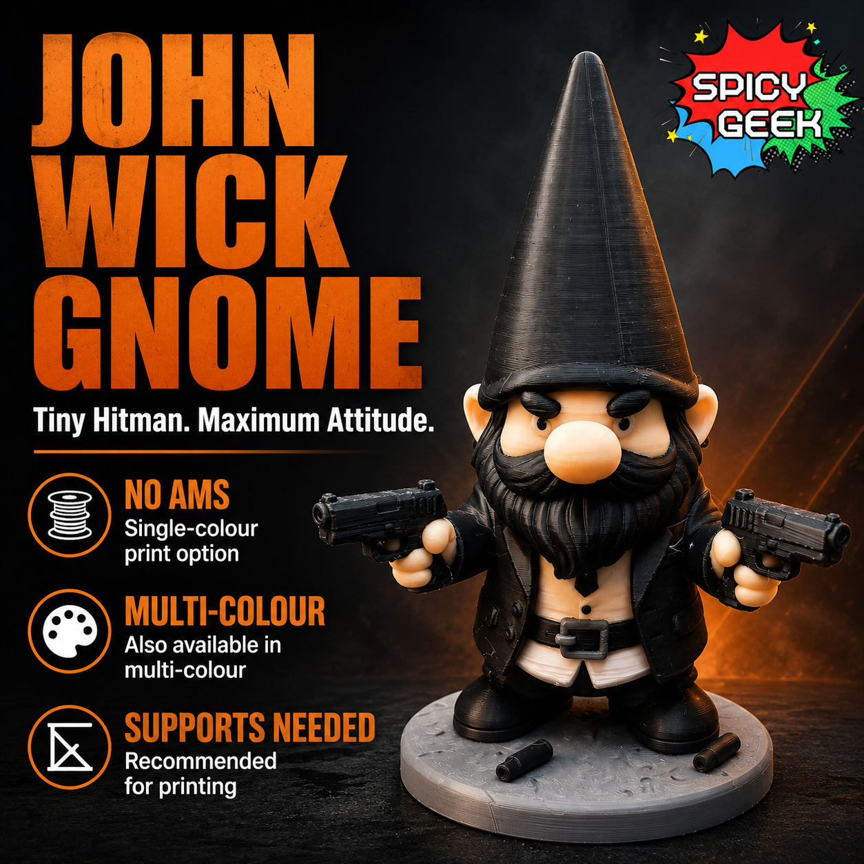 John Wick Gnome 3D printed model